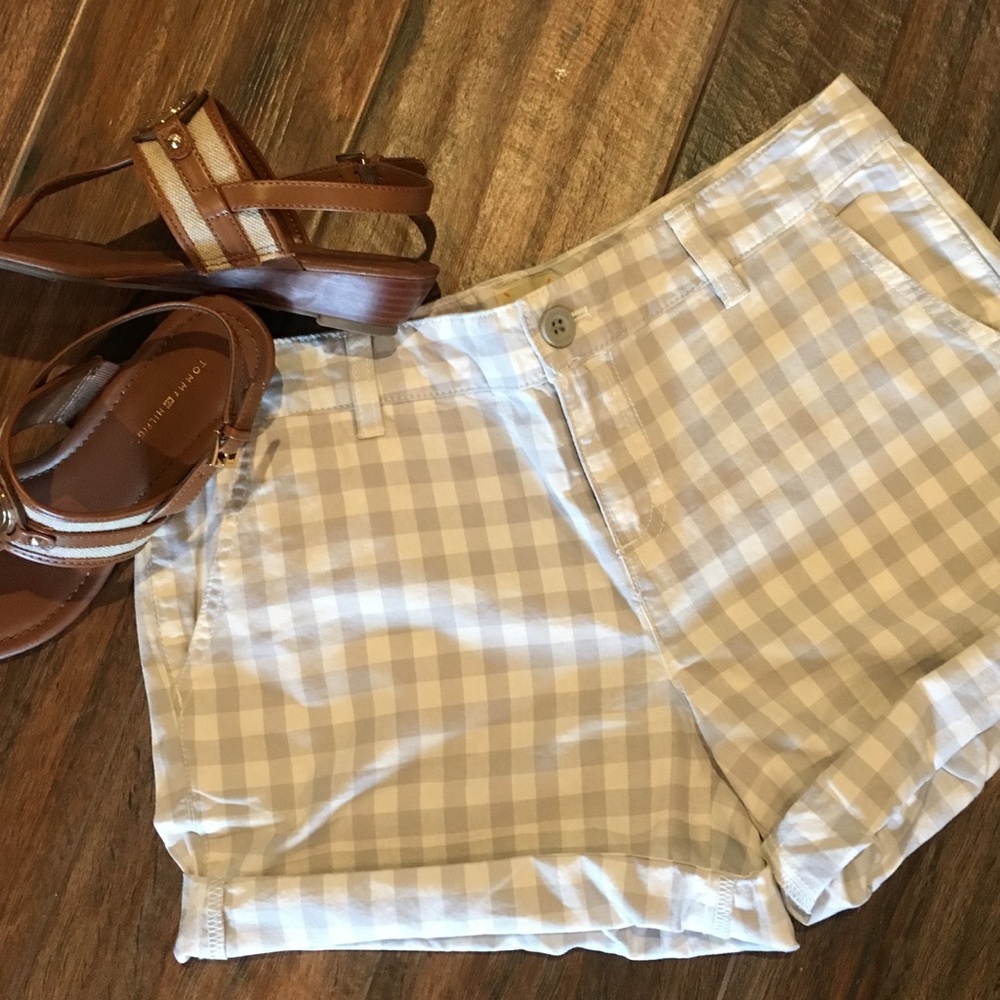 Bass checkered shorts.